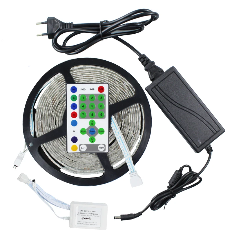5 м 270 светодиодный s SMD 5050 IP65 Водонепроницаемый Скачки RGB полосы светильник + 25