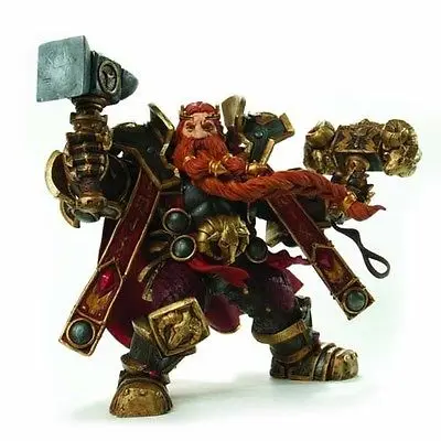 WOW: Серия 6: король гномов: Magni Bronzebeard модель фигурки|wow series|action figurefigure model |