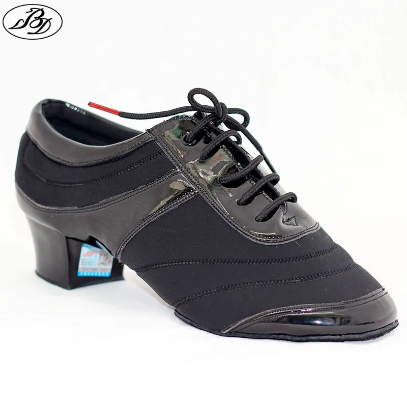 Мужские стандартные танцевальные туфли BD 309, танцевальные туфли для бальных танцев, современные черные туфли из мягкой кожи с раздельной подошвой