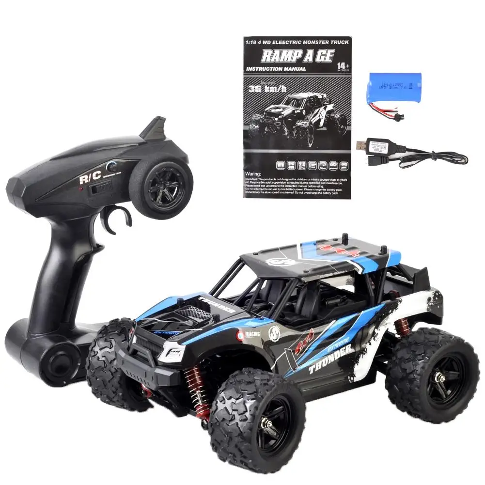 2.4G HZ Remote Control Car 1:18 Four-Wheel Drive High-Speed Big-Foot Truck Off-Road Vehicle 35KM/H | Игрушки и хобби