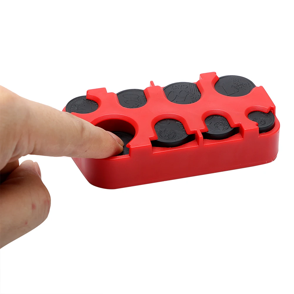 

Car Euro Coin Case Storage Box Auto Coin Holder Interior Accessories Stowing Tidying Money Container Organizer Plastic