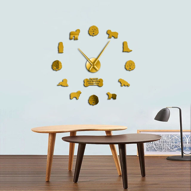 Reloj de pared grande sin marco, relojes gigantes, pegatina de