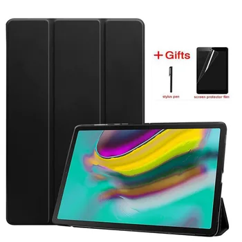 

Slim Flip Transparent PU Leather Case For New released Samsung galaxy Tab S5E s5e 10.5 T720 SM-T720 T725 protect case+film+pen