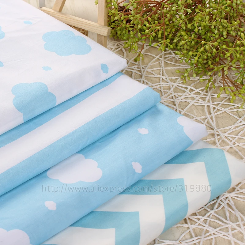Подушка серии Sky clouds 4 шт. хлопковая ткань для шитья пэчворка темно синяя 40*50 см|fabric