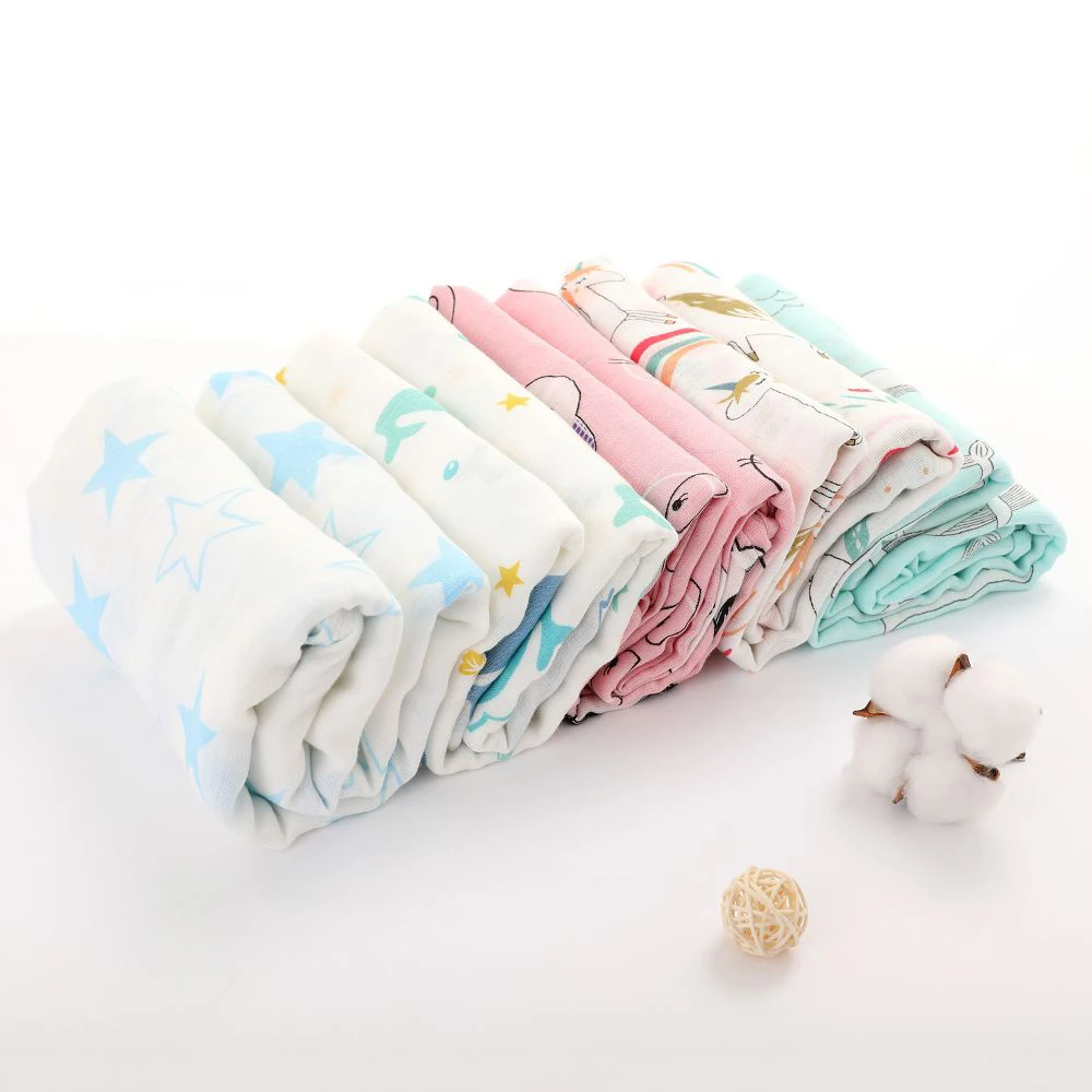 Муслиновая пеленка одеяла для новорожденных банные газовые пеленки мягкие детские спальные принадлежности 70% бамбуковый чехол для