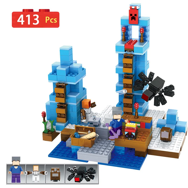 

The Ice Spikes Model Bricks Figures My World Compatible With LegoINGLYs Minecrafted Building Blocks Children Brthday Gift
