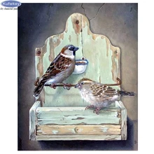 3d Diy на заказ фото алмазная живопись полная квадратная круглая Вышивка крестом птицы изображения вышивка с бриллиантами мозаика Стразы