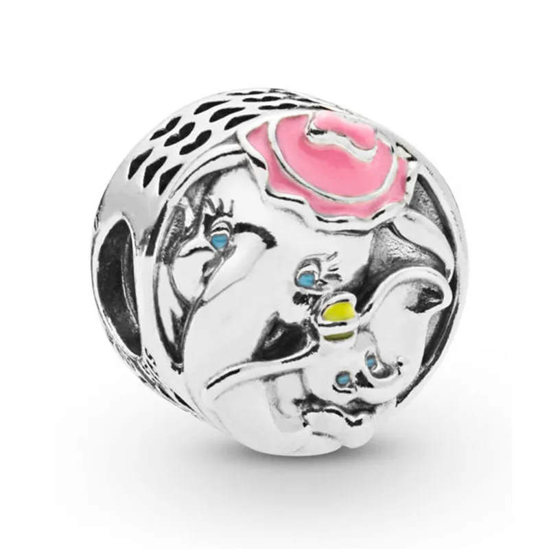 

2019 Spring New 925 Sterling Silver Bead Dumbo Mrs Jumbo Charm Fit Original Pandora Bracelet for Women DIY Jewelry Birthday Gift