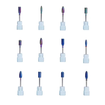 

Rainbow Blue Tungsten Steel Nail Burrs Manicure Nail Art Drill Bits Electric Drill Accessories Grinding Head