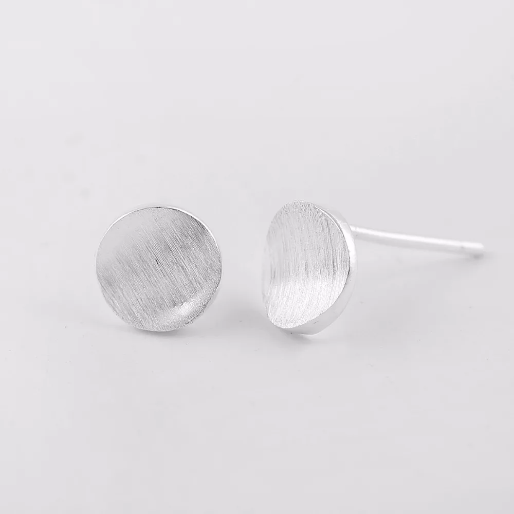 Jisensp круглые серьги простой минимализм модные массивные ювелирные изделия металлические в стиле панк круглые серьги-гвоздики для женщин медь бижутерия