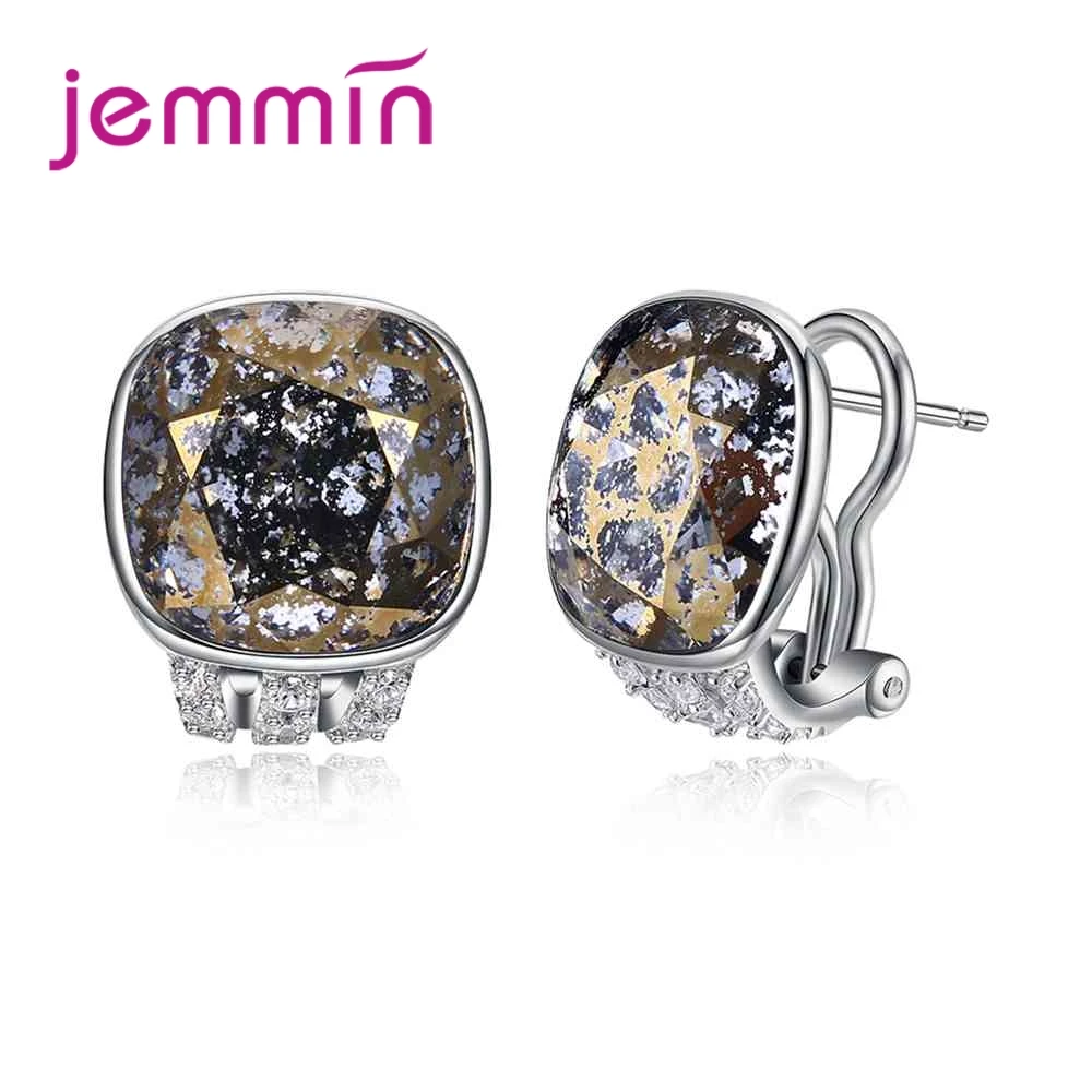 JEMMIN Classic Square Shape Gold Statement Pattern Hoop Earrings For Women Girls Pretty Good Surprise 925 Sterling Silver JEMMIN Classic Square Shape Gold Statement Pattern Hoop Earrings For Women Girls Pretty Good Surprise 925 Sterling Silver