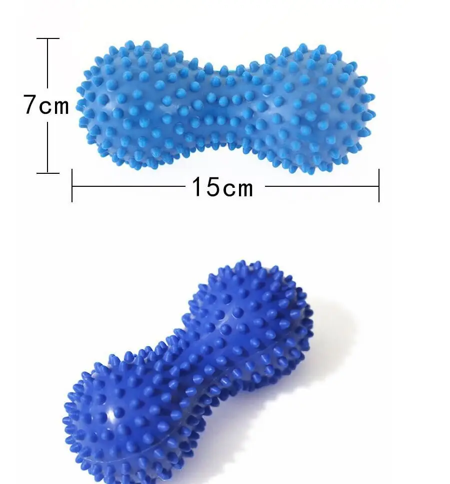 Арахисовая форма Массаж Йога Спорт Фитнес мяч Прочный ПВХ снятие стресса тела рук ноги колючий массажер триггер точка боль ног