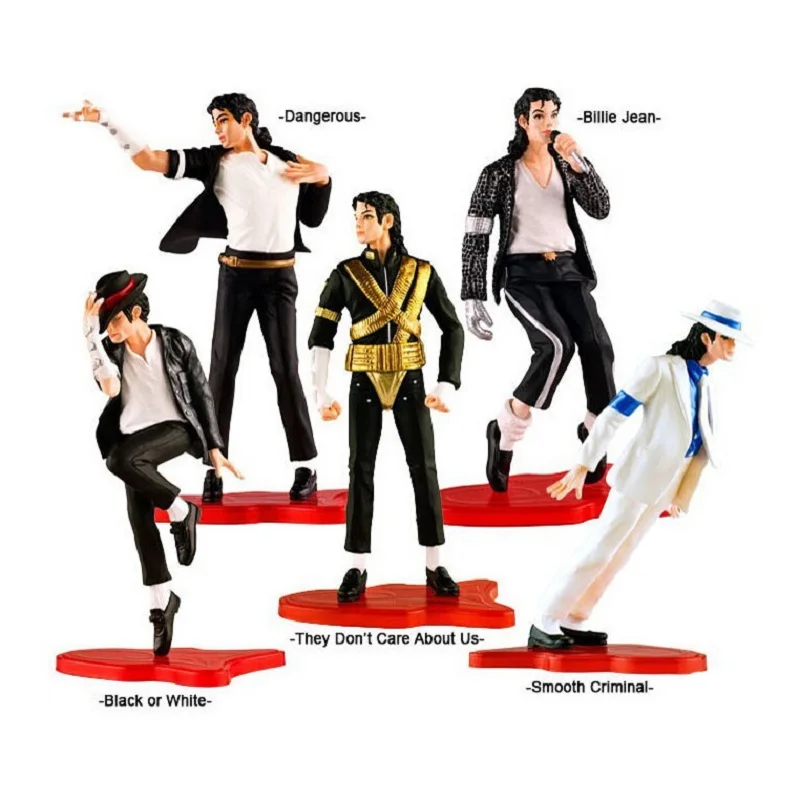 5PC/Lot Classic Michael Jackson Pvc Action Figure Toy Classic Pose