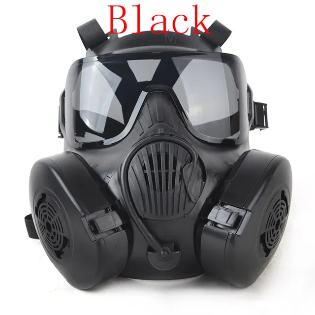 M50 Airsoft Double Filter Gas Mask CS Paintball Military Tactical Army