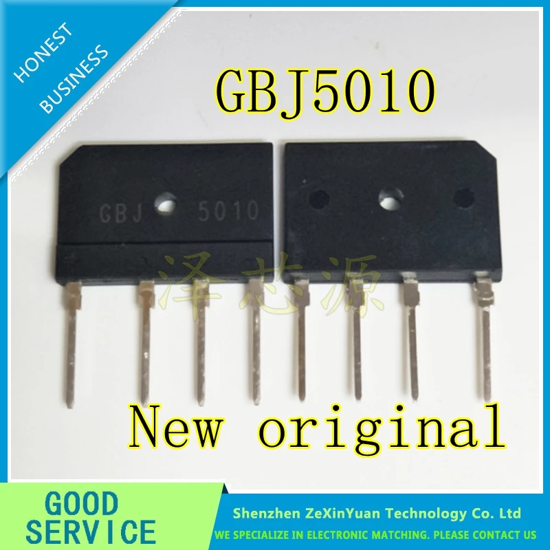 

10PCS/LOT GBJ5010 KBJ5010 5010 50A 1000V BRIDGE RECTIFIER