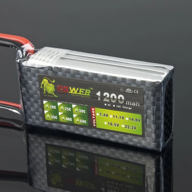 

1pcs Lion Power 11.1V 1200MAH 25C MAX 35C AKKU LiPo RC Battery For Rc Helicopter 3S