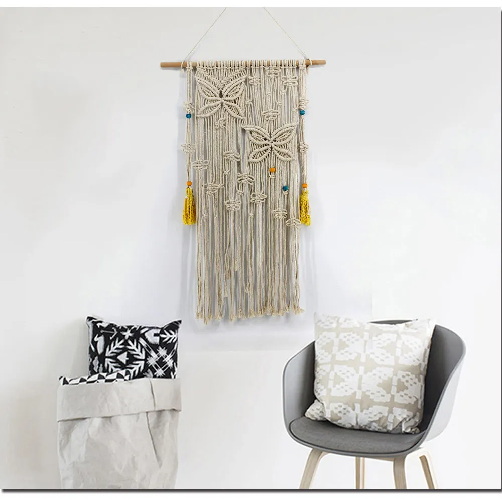 

macrame wall hanging nordic macrame cotton tapestry large tapestry bedroom home party wedding decoration gift for women men