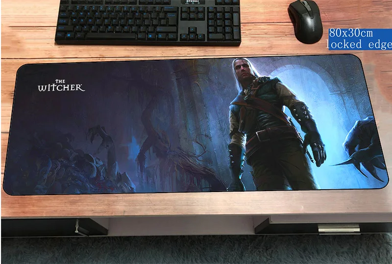 

witcher mouse pad 80x30cm gaming mousepad gamer mouse mat computer Customized desk padmouse laptop large play mats