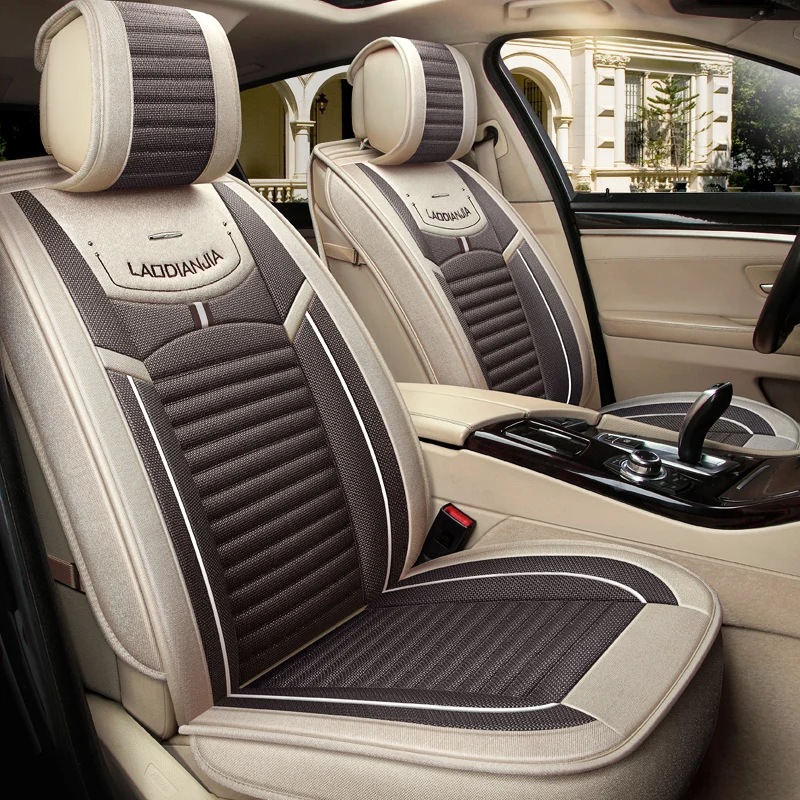 Universal (front& back) linen car seat covers For Fiat All Models