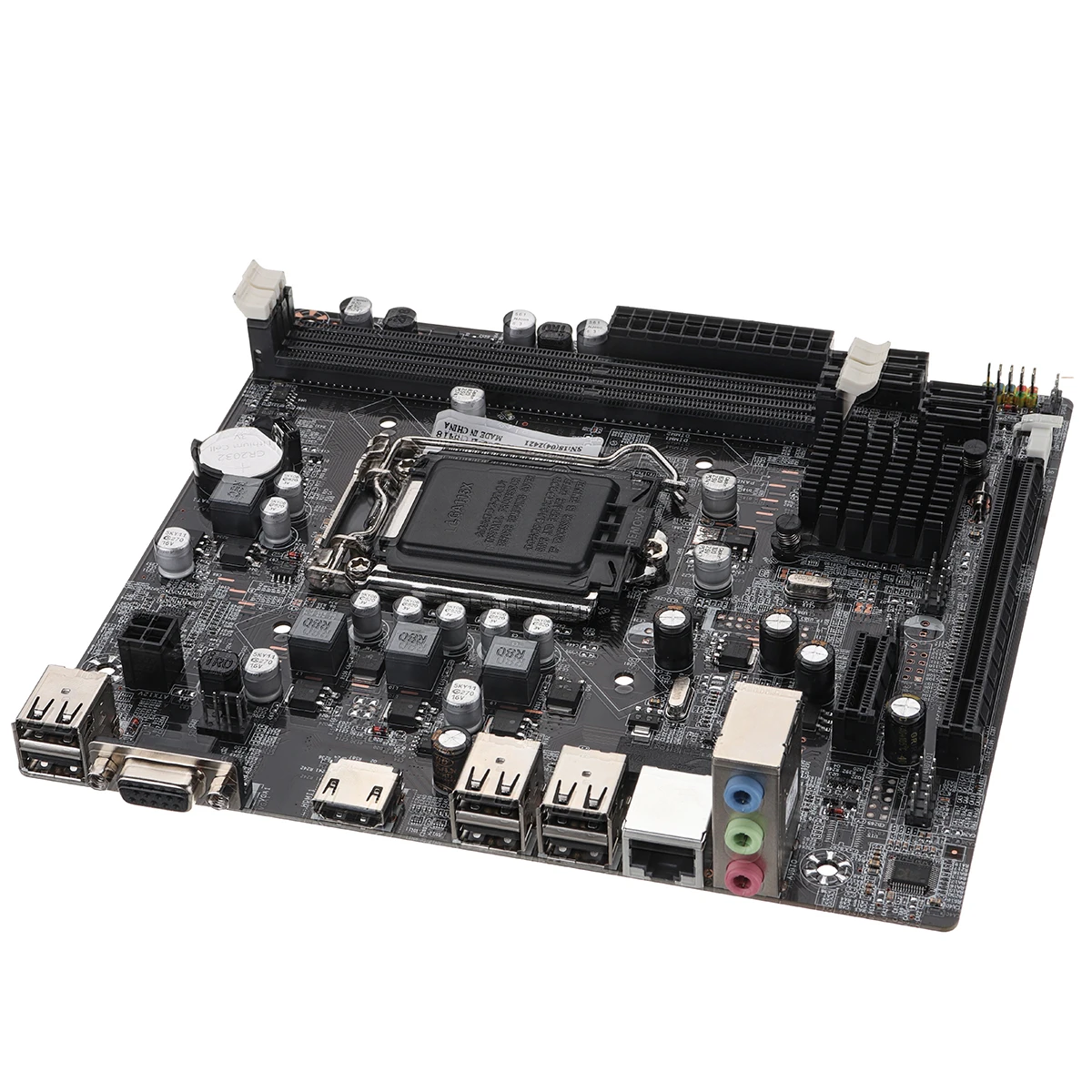 Цветная настольная материнская плата Micro ATX с двумя слотами DDR3 основная для Intel H61
