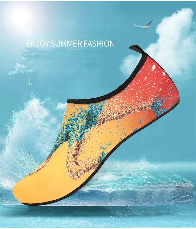 Водонепроницаемая обувь Летняя непромокаемая обувь мужские мягкие пляжные тапочки носки для упражнений дышащая обувь для плавания