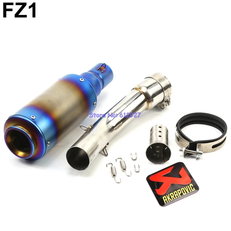 

Motorcycle for Yamaha FZ1 FZ1N FZ1000 Exhaust Pipe System with DB Killer Akrapovic Muffler Exhaust Escape and Connect Link Pipe