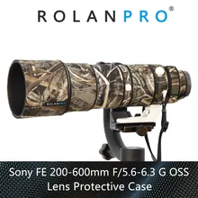 ROLANPRO Lens Camouflage Coat Rain Cover  for Sony FE 200-600mm F5.6-6.3 G OSS Lens Protective Case Nylon Waterproof  Lens Coat