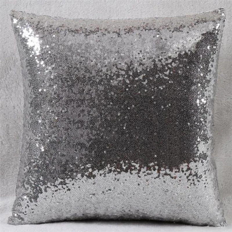 Solid Color Glitter Sequins Throw Pillow Case Cafe Home Decor Cushion Covers 14