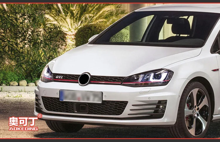 АКД стайлинга автомобилей для VW Golf 7 фара 2013- один U GTI Дизайн светодиодный ДХО Hid лампы Глава ангел глаз Bi Xenon балки аксессуары