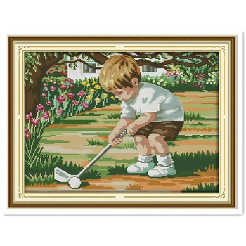 

The Future Of Golf DIY Set Chinese Counted Cross Stitch Patterns Kits 11CT Printed On Canvas kits-for-embroidery Home Decor
