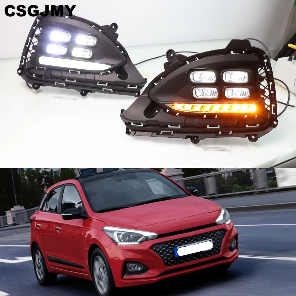 2 шт. светодиодный светильник дневного света для Hyundai I20 2018 2019 функция пропускания