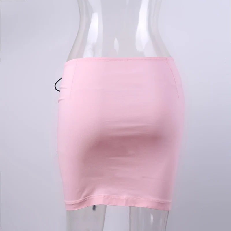 Сексуальная юбка со шнуровкой для женщин, летние, высокая талия, тонкие, вечерние, мини-юбки, сексуальная, открытая, облегающая, юбка-карандаш