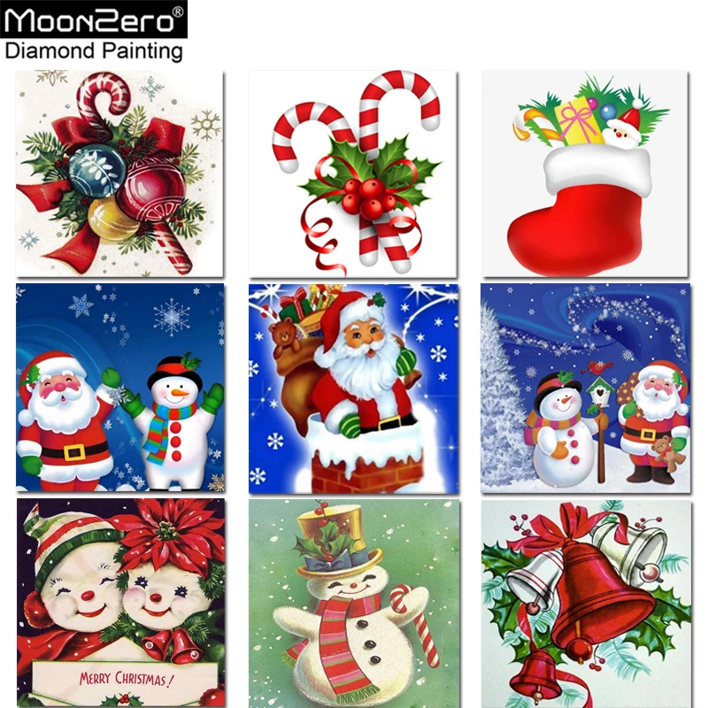 Hot 5D Diy Diamond Cross Stitch Full Painting Kits Embroidery Christmas Gift&ampSanta Claus Needlework Decoration | Дом и сад