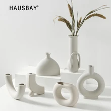 Скандинавские Ins керамическая ваза художественное украшение белый Chinaware креативные подарочные украшения для дома Настольная Ваза гостиничные изделия 05435