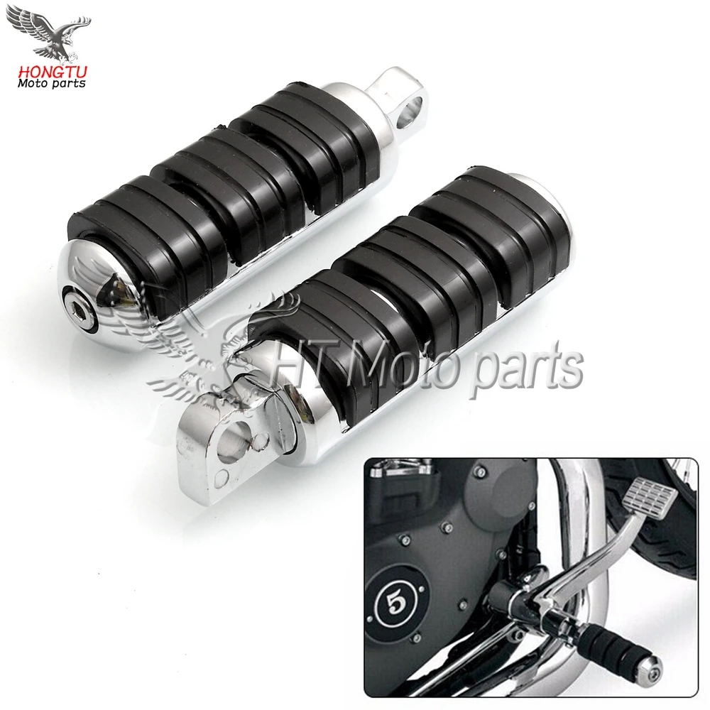 Motorcycle Rubber Footrests Foot pegs For Harley Touring Dyna Heritage
