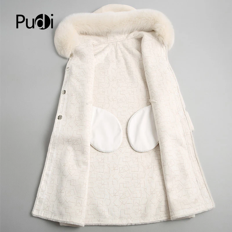 Hiver De black Laine A18113 Réel Avec Femmes Lady Col Beige Fourrure Pudi Fox Chaude Manteau Pardessus camel Veste tqS15nw