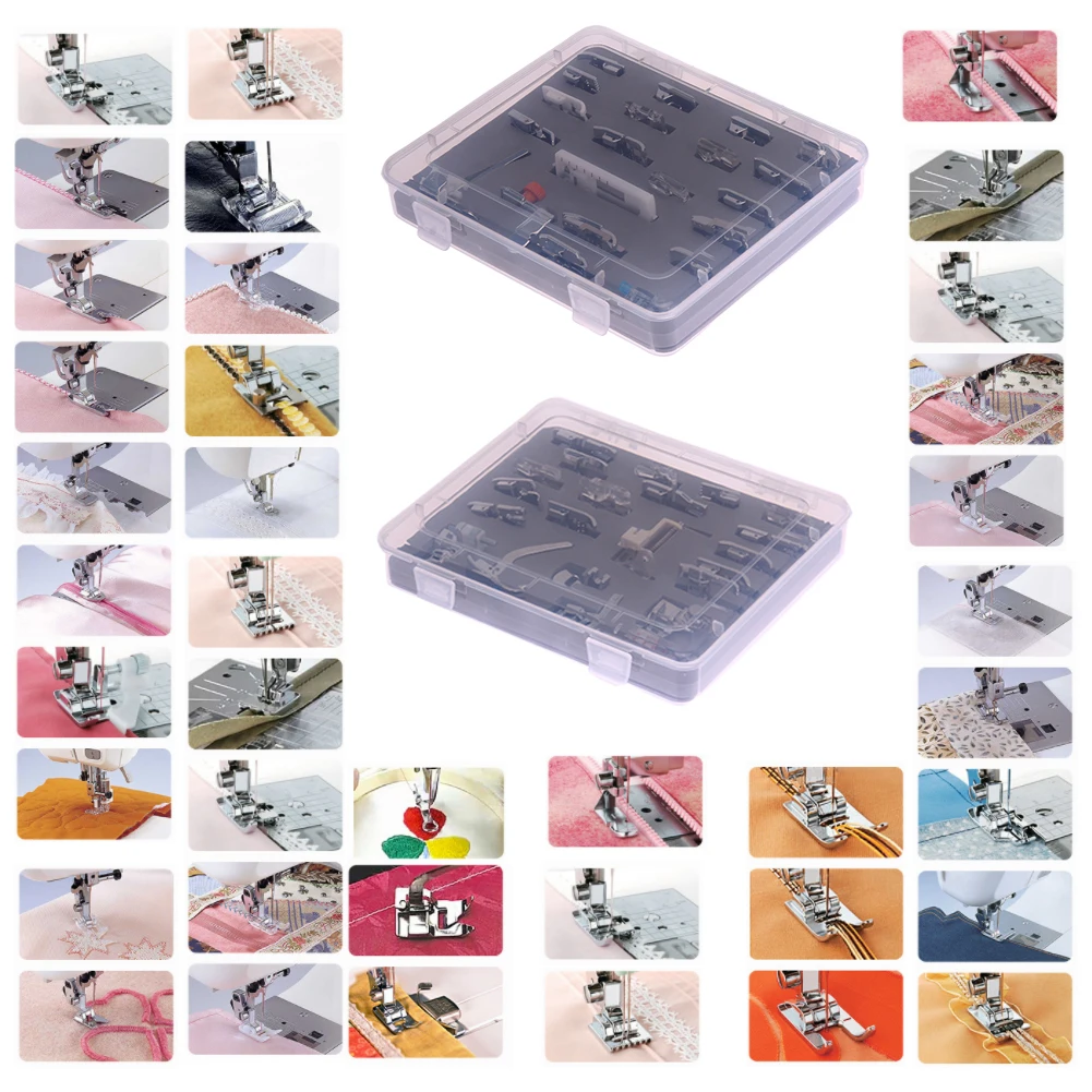 42 PCS Domestic Sewing Machine Braiding Blind Stitch Darning Presser