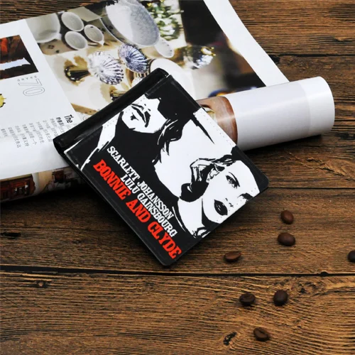 Folded thin-short wallet Black 5