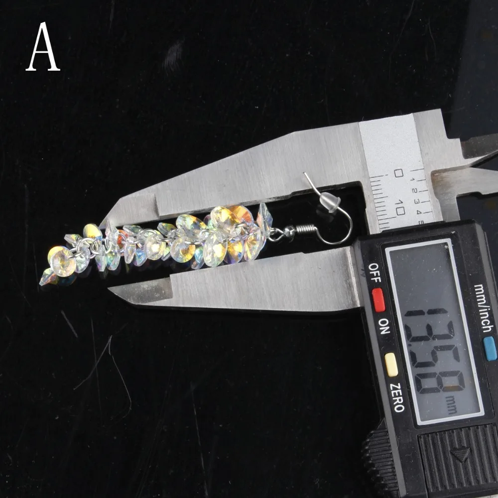 Популярные серьги с австрийскими кристаллами женские длинные корейские модные роскошные аксессуары, качественные аксессуары для платья