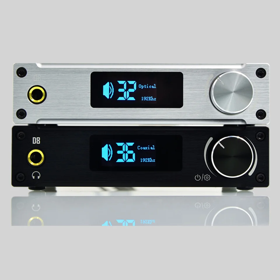 XMOS DAC ALIENTEK D8 Class d 80W*2 Coaxial/Optical/USB