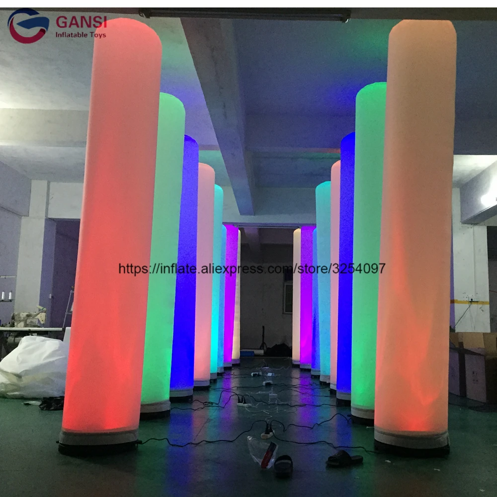Сценический светильник надувная воздушная колонна 2,5 м высота надувной цилиндр со светодиодной подсветкой