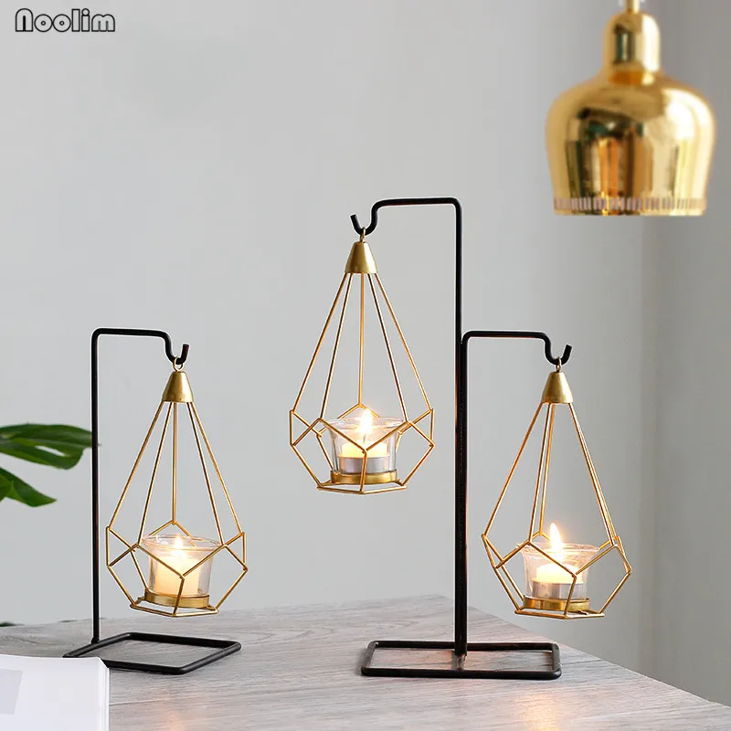 

Geometric Luxurious Romantic Dinner Candle Holders Candlestick Wedding Party Home Desktop Decoration Accessories Centerpieces