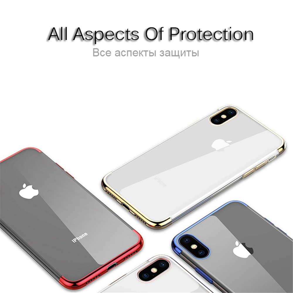 MOUSEMI For iPhone 7 8 6 X Case Silicone Soft Transparent Clear Funda Girl Phone Cases For iPhone 6 6s 7 8 Plus X Case On Cover (1)