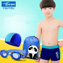 Купальные плавки для мальчиков, купальная Одежда для мальчиков, шапочка для плавания для мальчиков, детский купальный костюм с очками для плавания, детский купальный костюм для мальчиков с сумкой