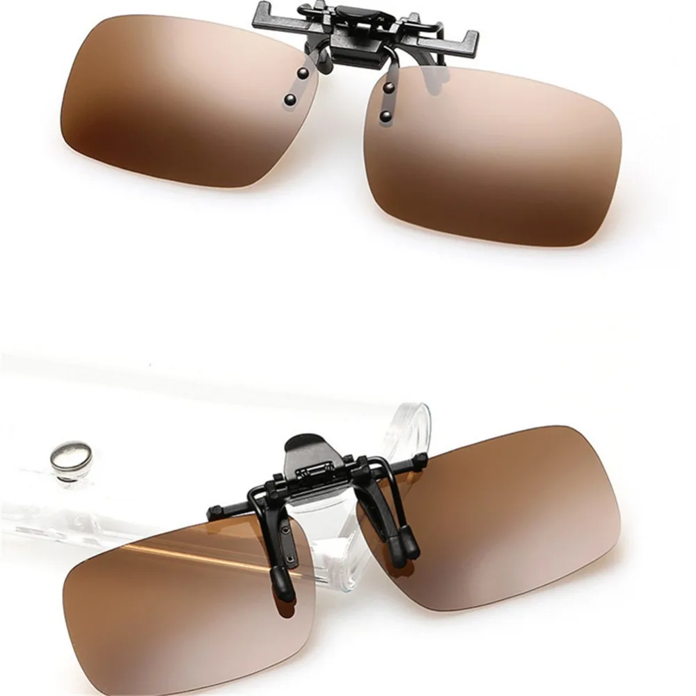 Driving Day Night Vision Polarized Clip-on Flip up Resin Sunglasses Lens for Myopia Glasses Car Styling Driving Goggles' Clip Driving Day Night Vision Polarized Clip-on Flip up Resin Sunglasses Lens for Myopia Glasses Car Styling Driving Goggles' Clip