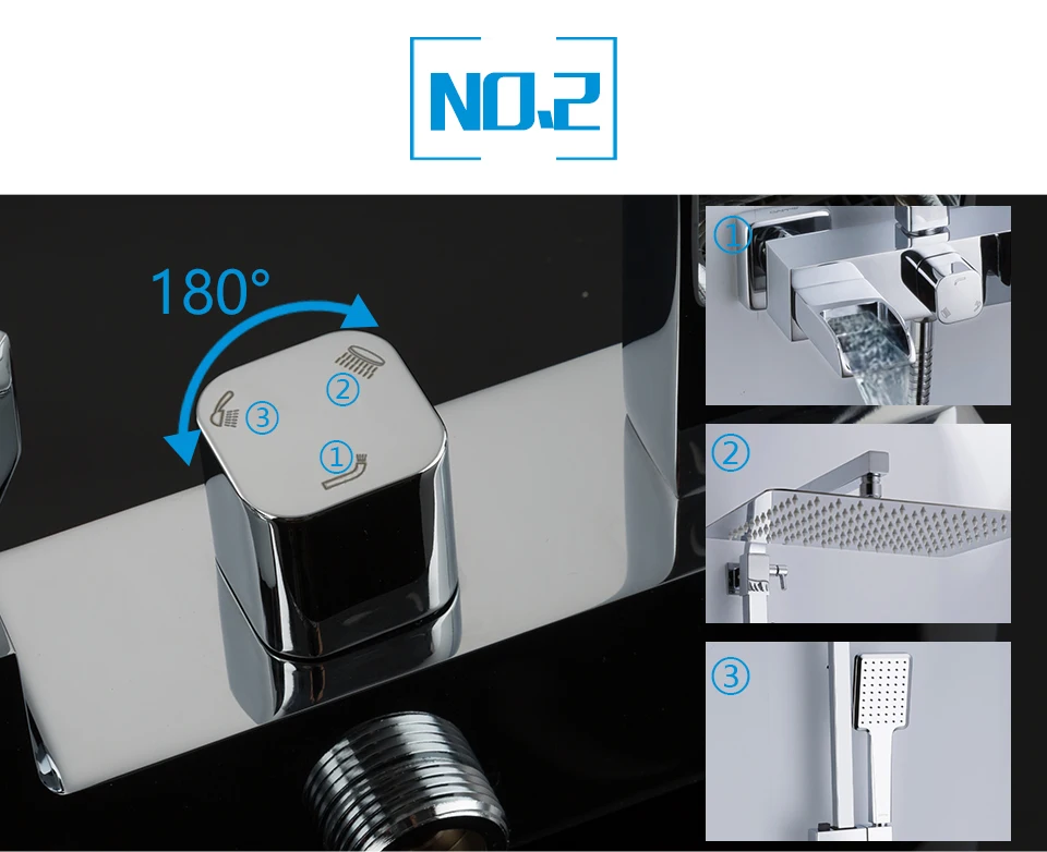 GAPPO Смесители для ванны, настенный массажный душ для ванной комнаты, настенные насадки для душа, водопад, дождевой смеситель для ванны, душевой набор