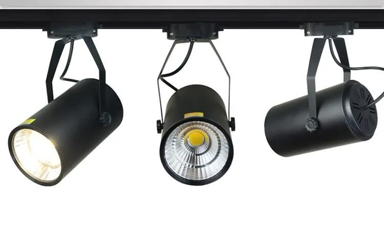 Luzes de Parede Comercial para Roupas Loja de Sapatos Levou Pista w Shell Preto Branco Holofotes Ac85265 v Cob Luz 30 5 Iluminação do percurso