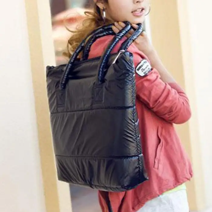 HOBBAGGO, модная сумка на одно плечо, сумка-тоут для женщин, хлопковая пуховая сумка, 8, новинка