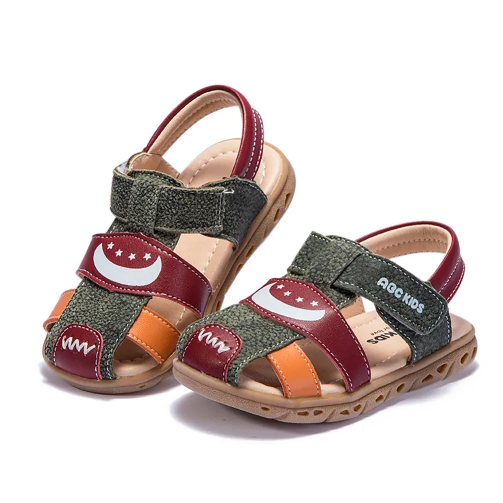 Abckids/удобные сандалии для малышей; сандалии на мягкой подошве для маленьких мальчиков; детская обувь; нескользящие сандалии; прогулочная обувь с принтом звезды