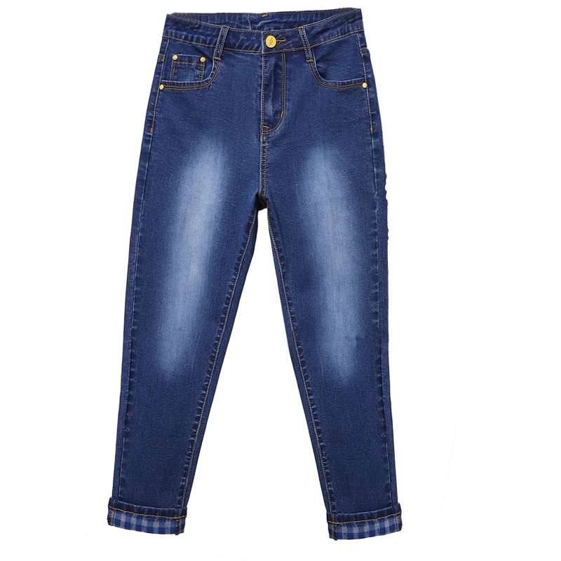 Jeans For Women High Waist Plus Size Calf length Softener Skinny Femme Capris Pencil Denim Pants Mom Jeans Pantalon